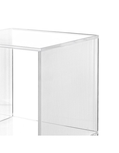 iPLEX Design - Clio Cubo Double Da Terra Plisse' in plexiglass - Trasparente - 30x60x30 cm