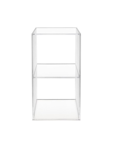 iPLEX Design - Clio Cubo Double Da Terra Plisse' in plexiglass - Trasparente - 30x60x30 cm
