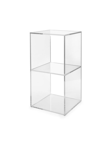 iPLEX Design - Clio Cubo Double Da Terra in plexiglass - Trasparente - 30x60x30 cm