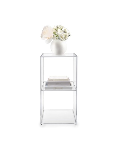 iPLEX Design - Clio Cubo Double Da Terra in plexiglass - Trasparente - 30x60x30 cm