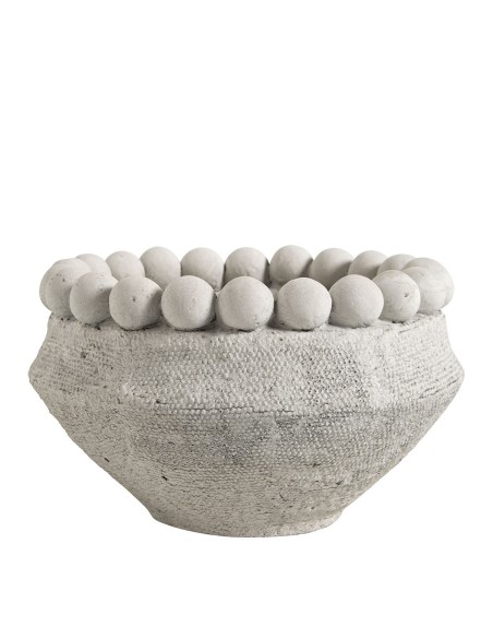 Blanc D' Ivoire - Cache-pot Aleo in cemento grigio chiaro dia 19,5x19,5x11,5 h