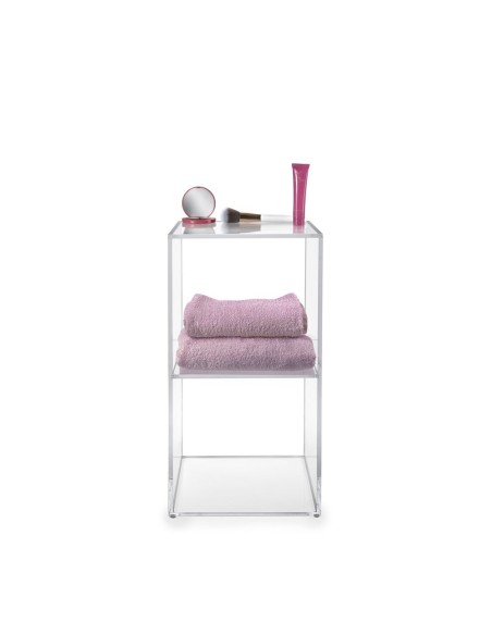 iPLEX Design - Clio Cubo Double Da Terra in plexiglass - Trasparente - 30x60x30 cm