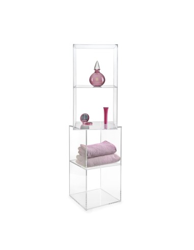 iPLEX Design - Clio Cubo Double Da Terra in plexiglass - Trasparente - 30x60x30 cm