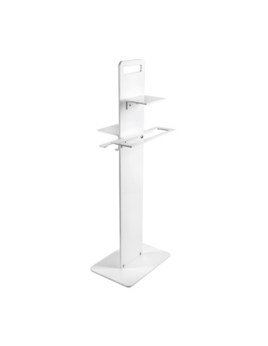 iPLEX Design - Clio Colonnina Bagno (Portacarta Ascugamano E Sapone Da Bidet) White in plexiglass - bianco - 31x87x23 cm