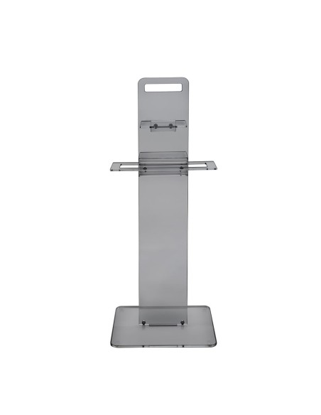 iPLEX Design - Clio Colonnina Bagno (Portacarta Ascugamano E Sapone Da Bidet) Fume' in plexiglass - fumè - 31x87x23 cm