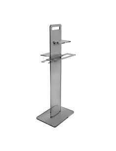 iPLEX Design - Clio Colonnina Bagno (Portacarta Ascugamano E Sapone Da Bidet) Fume' in plexiglass - fumè - 31x87x23 cm