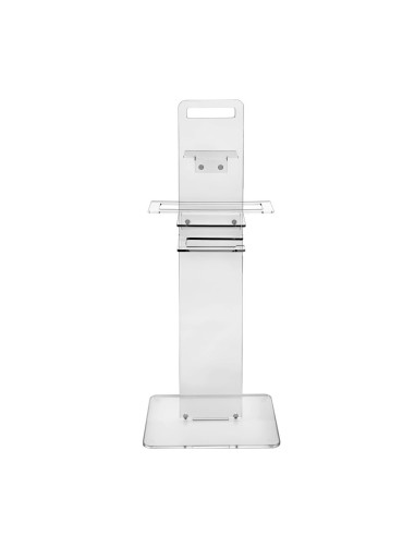 iPLEX Design - Clio Colonnina Bagno (Portacarta Ascugamano E Sapone Da Bidet) in plexiglass - Trasparente - 31x87x23 cm