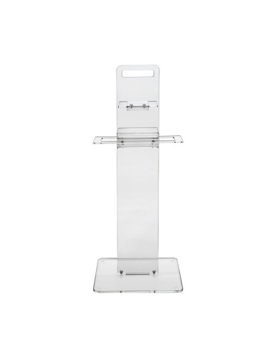 iPLEX Design - Clio Colonnina Bagno (Portacarta Ascugamano E Sapone Da Bidet) in plexiglass - Trasparente - 31x87x23 cm