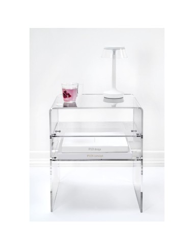 iPLEX Design - Lyn Comodino Trasparente in plexiglass - 40x50x33 cm