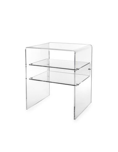 iPLEX Design - Lyn Comodino Trasparente in plexiglass - 40x50x33 cm