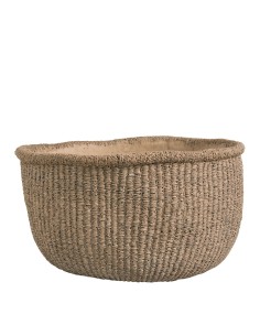 Blanc D' Ivoire - Cache-pot Cika in cemento beige effetto sacco cm 44x43x24,7