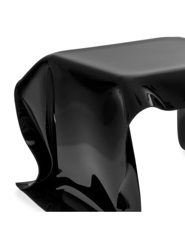 iPLEX Design - Drappeggi Tavolo Quadrato Basso Nero in plexiglass - 60x40x75 cm