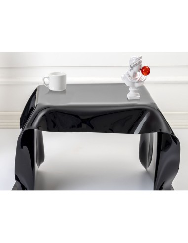 iPLEX Design - Drappeggi Tavolo Quadrato Basso Nero in plexiglass - 60x40x75 cm