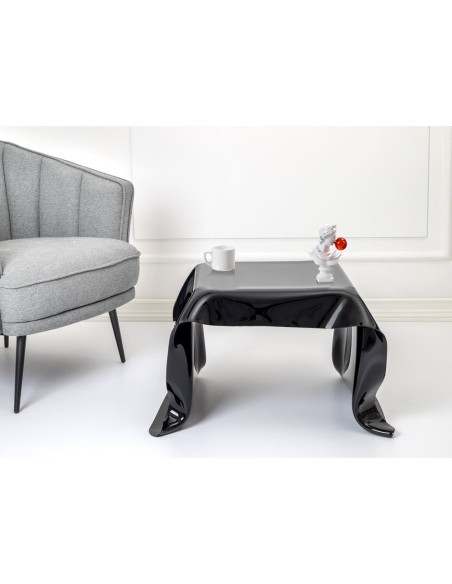 iPLEX Design - Drappeggi Tavolo Quadrato Basso Nero in plexiglass - 60x40x75 cm