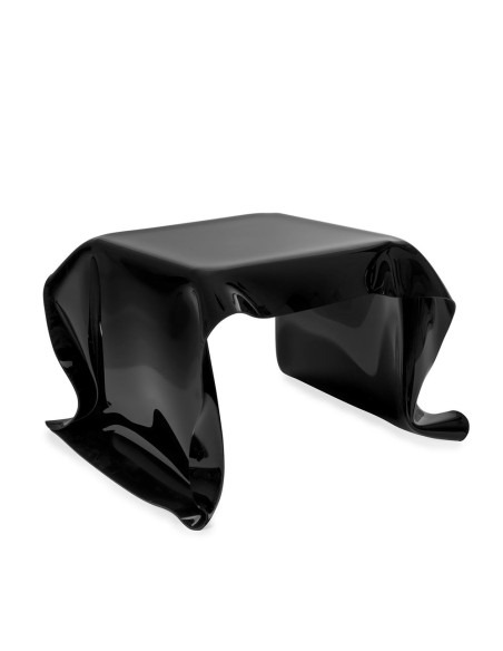 iPLEX Design - Drappeggi Tavolo Quadrato Basso Nero in plexiglass - 60x40x75 cm