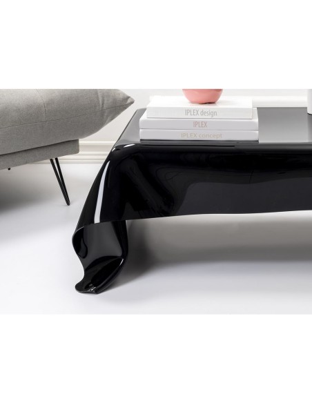 iPLEX Design - Drappeggi Tavolo Basso Nero in pmma - 115x39x77 cm
