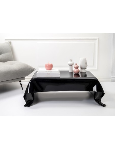 iPLEX Design - Drappeggi Tavolo Basso Nero in pmma - 115x39x77 cm
