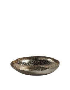 Blanc D' Ivoire - Piatto ATHOS MM finitura champagne dorato dia. 25x5 cm