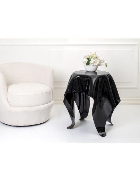 iPLEX Design - Drappeggi Tavolo Alto Nero in pmma - 76x66x67 cm