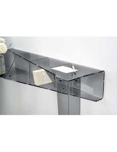 iPLEX Design - Chopin Consolle Fume' in plexiglass - grigio fumè - 100x30x83,5h Cm 2