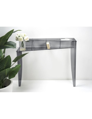 iPLEX Design - Chopin Consolle Fume' in plexiglass - grigio fumè - 100x30x83,5h Cm