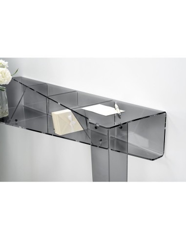 iPLEX Design - Chopin Consolle Fume' in plexiglass - grigio fumè - 100x30x83,5h Cm