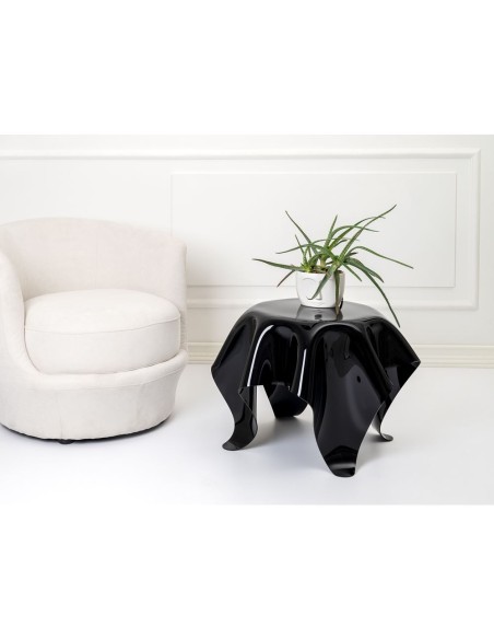 iPLEX Design - Drappeggi Tavolo Tondo Basso Nero in pmma 60x0x45h cm - 60x45x cm