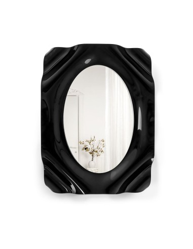 iPLEX Design - Drappeggi Specchio Nero in pmma - 72x95x11 cm