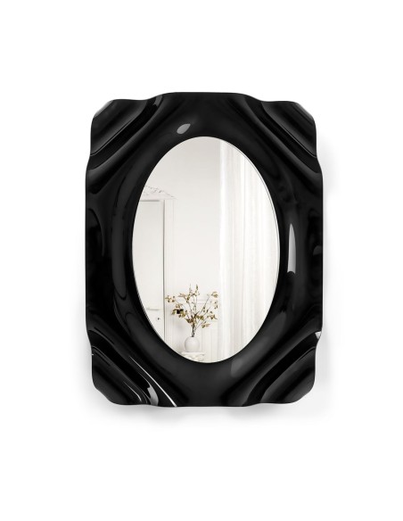 iPLEX Design - Drappeggi Specchio Nero in pmma - 72x95x11 cm