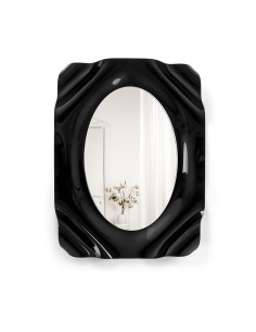 iPLEX Design - Drappeggi Specchio Nero in pmma - 72x95x11 cm