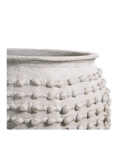 Blanc D' Ivoire - Cache-pot Cleia in cemento grigio chiaro dia 51,5 x 51,5 h