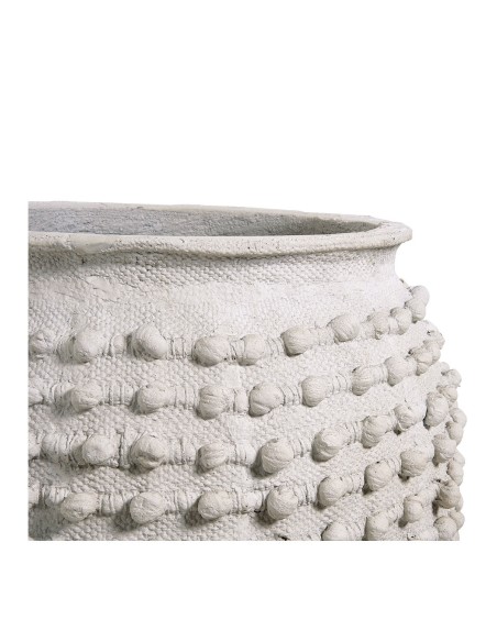 Blanc D' Ivoire - Cache-pot Cleia in cemento grigio chiaro dia 51,5 x 51,5 h