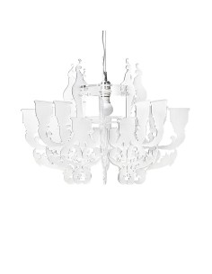 iPLEX Design - Ca Foscari Sospensione Bianco Satinato in plexiglass - 71x50x71 cm