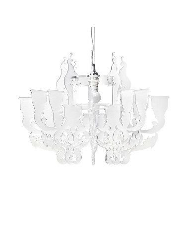 iPLEX Design - Ca Foscari Sospensione Bianco Satinato in plexiglass - 71x50x71 cm