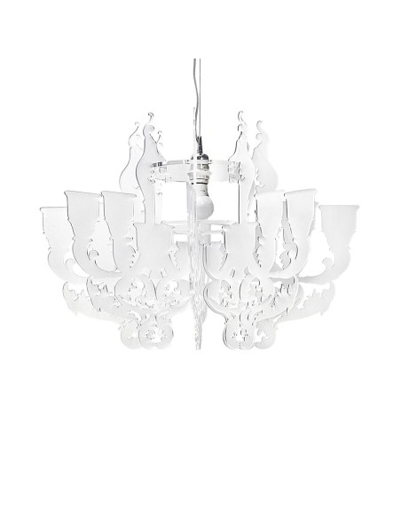 iPLEX Design - Ca Foscari Sospensione Bianco Satinato in plexiglass - 71x50x71 cm