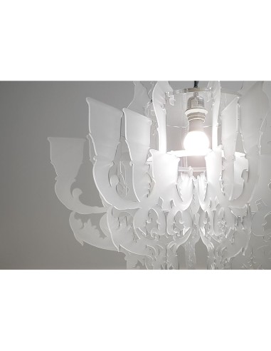 iPLEX Design - Ca Foscari Sospensione Bianco Satinato in plexiglass - 71x50x71 cm
