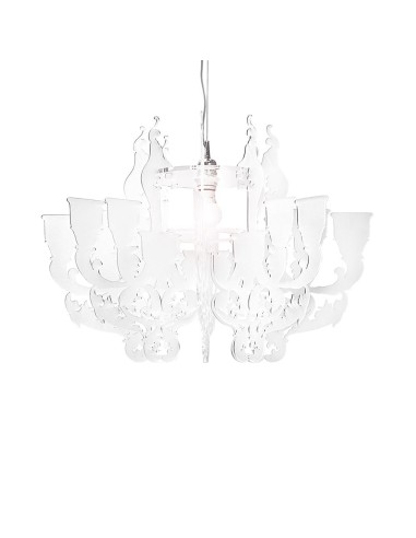 iPLEX Design - Ca Foscari Sospensione Bianco Satinato in plexiglass - 71x50x71 cm