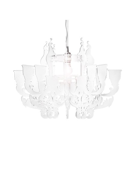 iPLEX Design - Ca Foscari Sospensione Bianco Satinato in plexiglass - 71x50x71 cm