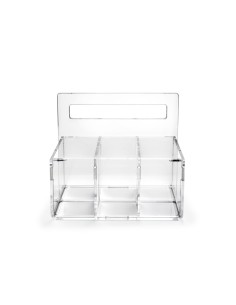 iPLEX Design - Bon Ton P/Posate 6 Sedi C/Manico Trasp. in pmma - Trasparente - 21x21x14,5 cm 2