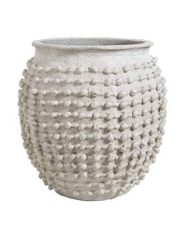 Blanc D' Ivoire - Cache-pot Cleia in cemento grigio chiaro dia 51,5 x 51,5 h