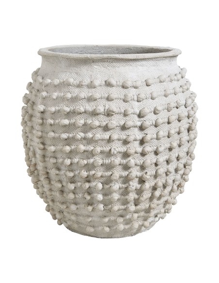 Blanc D' Ivoire - Cache-pot Cleia in cemento grigio chiaro dia 51,5 x 51,5 h