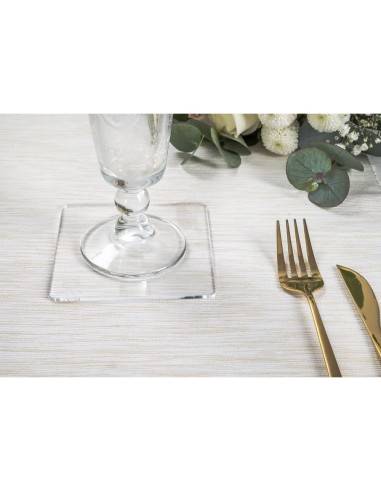 iPLEX Design - Bon Ton Sottobicchiere Trasparente in plexiglass - 10x0,3x10 cm