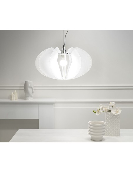iPLEX Design - Apple Sospensione Bianco Satinato in plexiglass - 50x30x50 cm