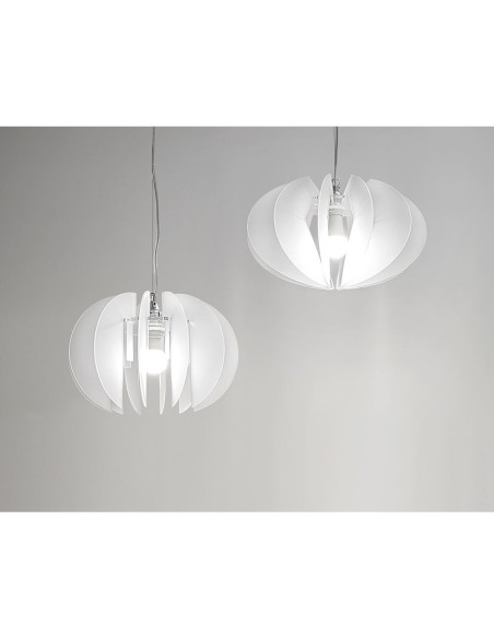 iPLEX Design - Apple Sospensione Bianco Satinato in plexiglass - 50x30x50 cm