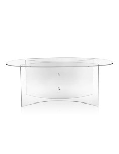 iPLEX Design - Acqua Tavolo Ovale Trasparente in plexiglass - 200x70x100 cm 2