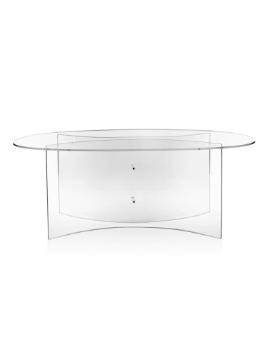 iPLEX Design - Acqua Tavolo Ovale Trasparente in plexiglass - 200x70x100 cm