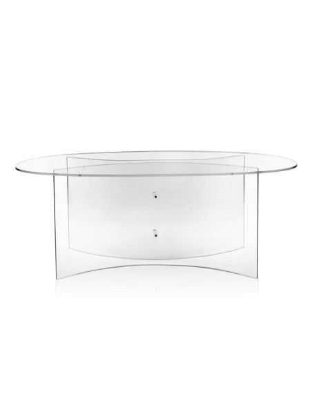 iPLEX Design - Acqua Tavolo Ovale Trasparente in plexiglass - 200x70x100 cm