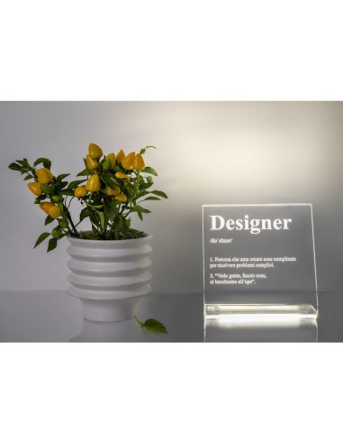 iPLEX Design - Lucilio Lampada Designer in plexiglass - Trasparente - 20x20x9 cm