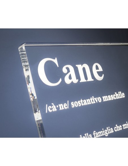 iPLEX Design - Lucilio Lampada Cane in plexiglass - Trasparente - 20x20x9 cm