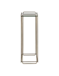 Blanc D' Ivoire - Trespolo Anatole vetro e metallo finitura ottone dorato cm 31,5x31,5x90